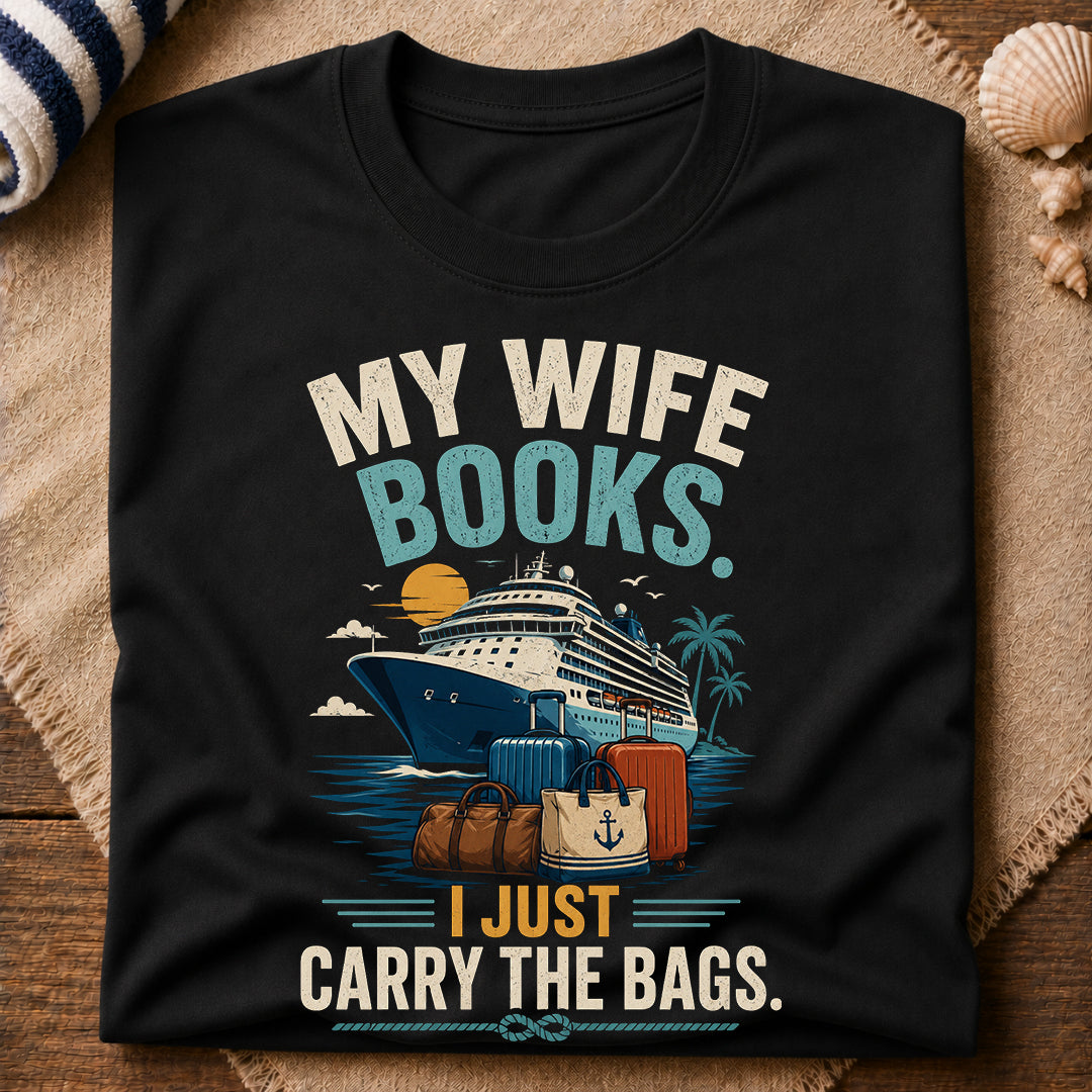 Wife Books Cruise T-Shirt